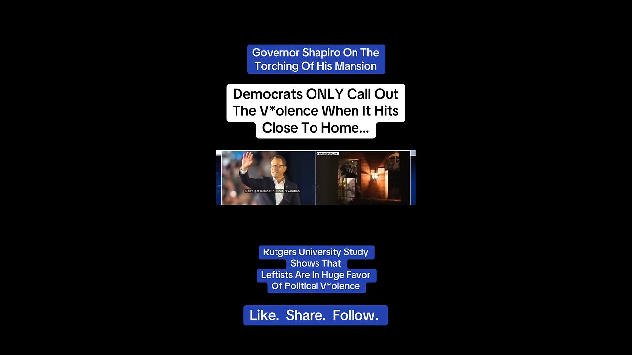 Governor Shapiro wasn’t afraid to call out Leftist violence when it struck him…