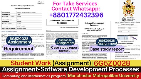 Client Work (Assignment) | 6G5Z0028 Software Dev Report | Manchester Metropolitan University (MMU)