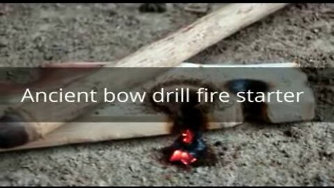 PRIMITIVE SURVIVAL, Ancient Primitive Bow Drill Fire with Stone Tools