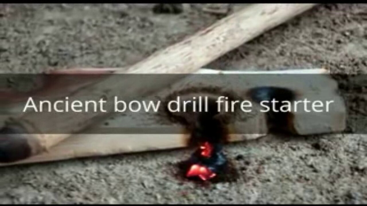 PRIMITIVE SURVIVAL, Ancient Primitive Bow Drill Fire with Stone Tools