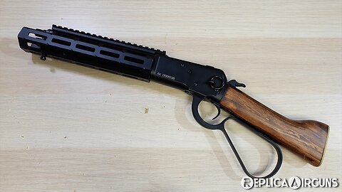 A&K M1873R M-Lock Lever Action Airsoft Gas Rifle Table Top Review.