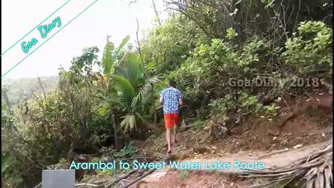 Walking from Arambol beach to Sweet Water Lake, Goa, Travel Vlog, July-Aug 2018