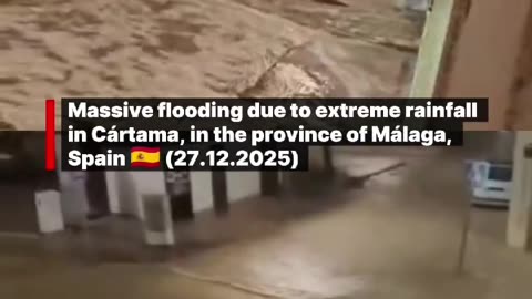 Massive flooding due to extreme rainfall in Cártama, in the province of Málaga