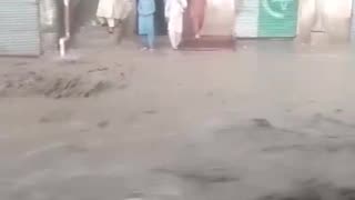 Flash flooding after torrential rain in Landi Kotal, Pakistan 4/16/2025