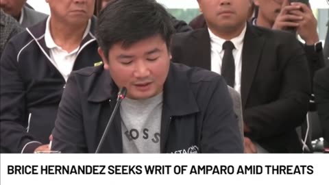 There is an active threat: Brice Hernandez's camp files writ of amparo plea | Trending News Topic