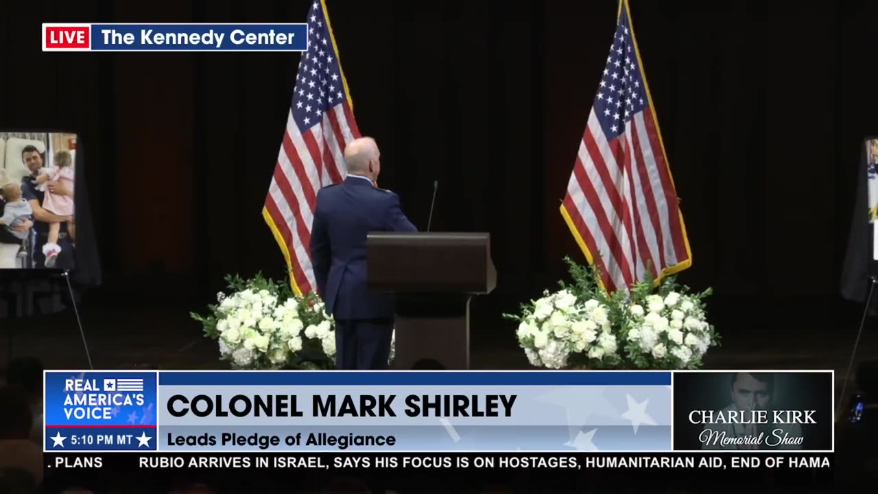 COL. MARK SHIRLEY LEADS IN THE PLEDGE OF ALLEGIANCE