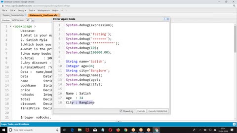 Salesforce Apex Videos-3. Statements