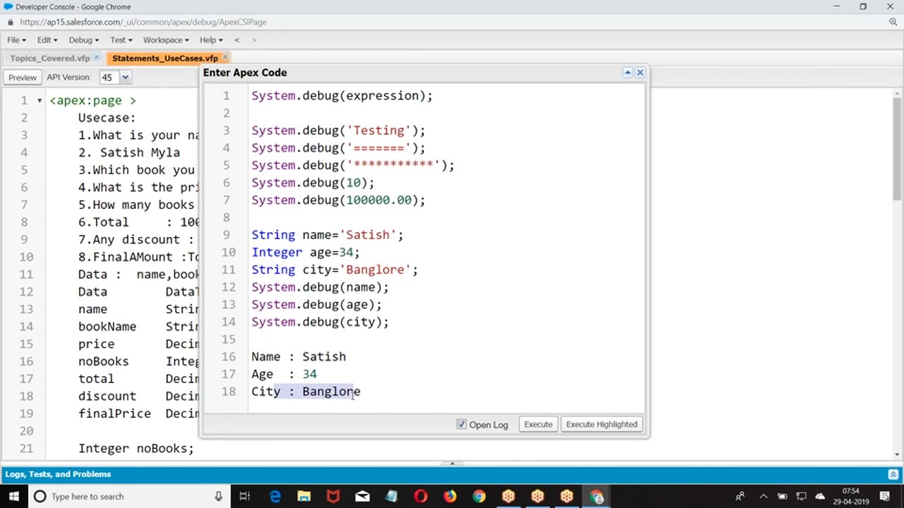 Salesforce Apex Videos-3. Statements