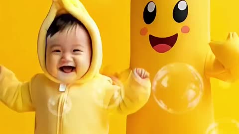 Baby’s Epic Laugh Meets Dancing Chicken Banana! 😂🍌💃"