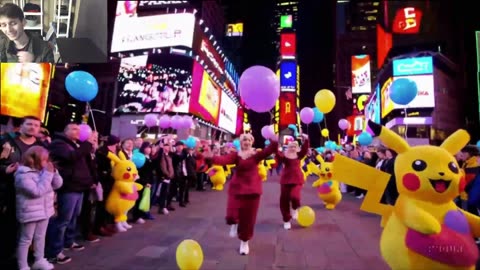 Outtake #3,131 Of Multiple Pikachu The Pokemon In A Parade Around Times Square New York Fake Funny