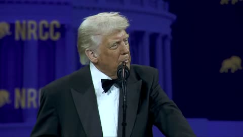 President Donald Trump speaks at the National Republican Congressional Cmte Dinner - April 8, 2025