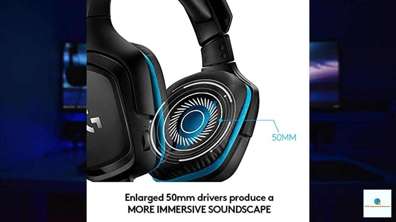 Logitech G432 Wired Gaming Headset, 7.1 Surround Sound, DTS Headphone:X 2.0, Flip-to-Mute
