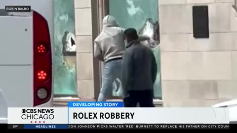 Robbers smash into Rolex store on Mag Mile in broad daylight