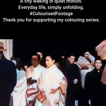 Japan 1937 Morning Streets and Daily Routines in Motion #ColourisedHistory