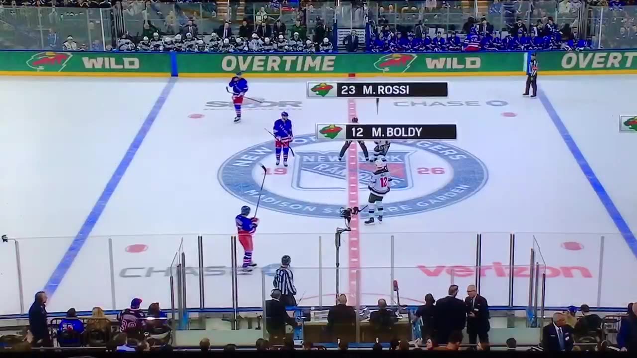 Minnesota Wild @ N. Y. Rangers Overtime