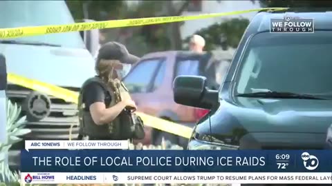 Local California law enforcement provided emergency assistance to federal DHS officers
