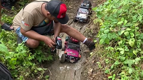 RC Cars Get Stuck in the Mud