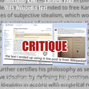 Fact Check: Trump Did NOT Post About 'Transcendental Logic' And Immanuel Kant -- Satirical Fake