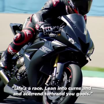 Life's a race. Lean into the curves and accelerate towards your goals