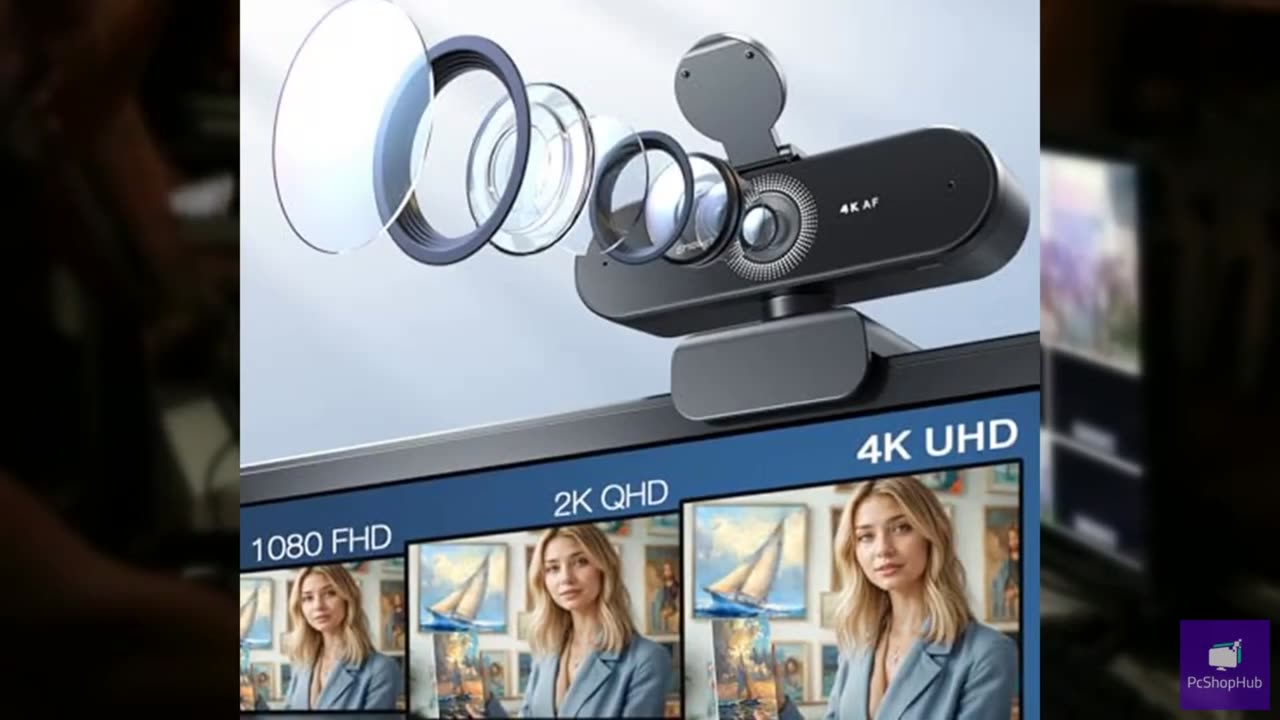 EMEET NOVA 4K Webcam for PC - Ultra 4K HD, PDAF Autofocus, Dual Noise-Cancelling