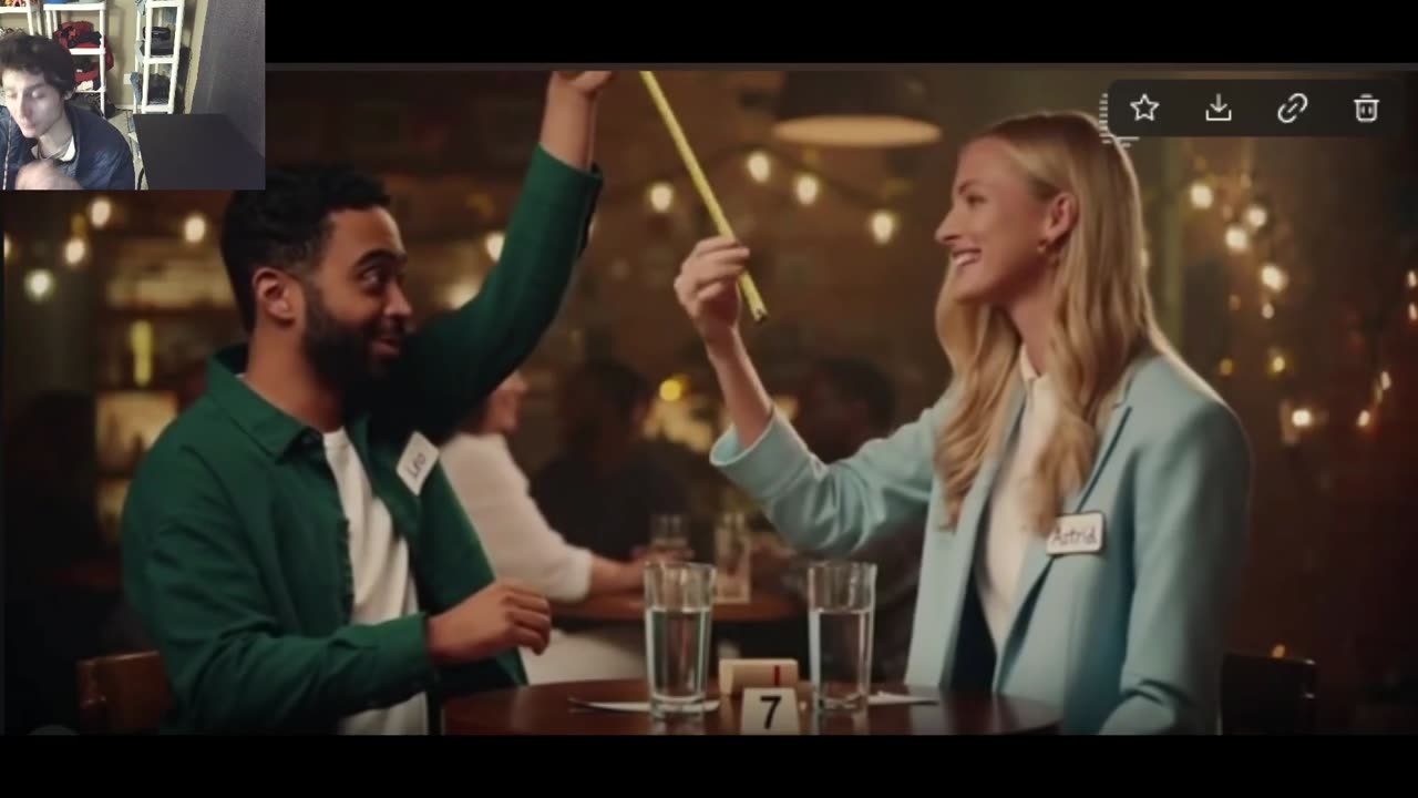 A Woman With Blond Hair In The Dating Market Goes On A Speed Date With A Man in The Dating Market