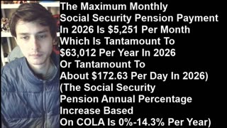 Monthly Social Security Pension Payment In 2026 Is $5,251 Per Month Or About $172.63 Per Day In 2026