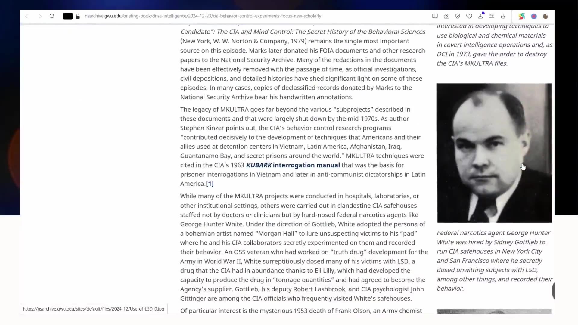 In December 2024, the CIA Confessed—the National Security Archive Published Key Records on MKUltra