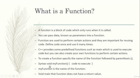 Become a C++ Expert-017 What is function