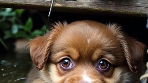 Puppy Hides Under Bench in the Rain – Heartwarming Short Story of Hope