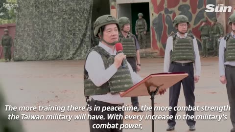 Watch fleet of new Chinese ‘tank boats’ take to water - as Taiwan launches biggest EVER war drills