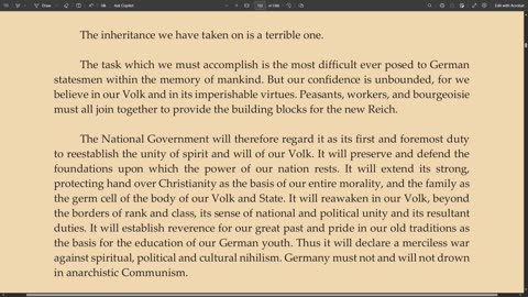 Adolf Hitler Speech 2/1/1933 | First Radio Broadcast 2 of 2 ENG