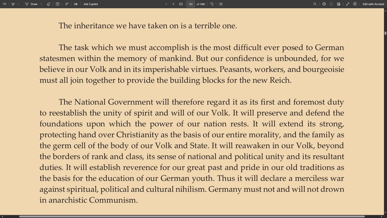 Adolf Hitler Speech 2/1/1933 | First Radio Broadcast 2 of 2 ENG