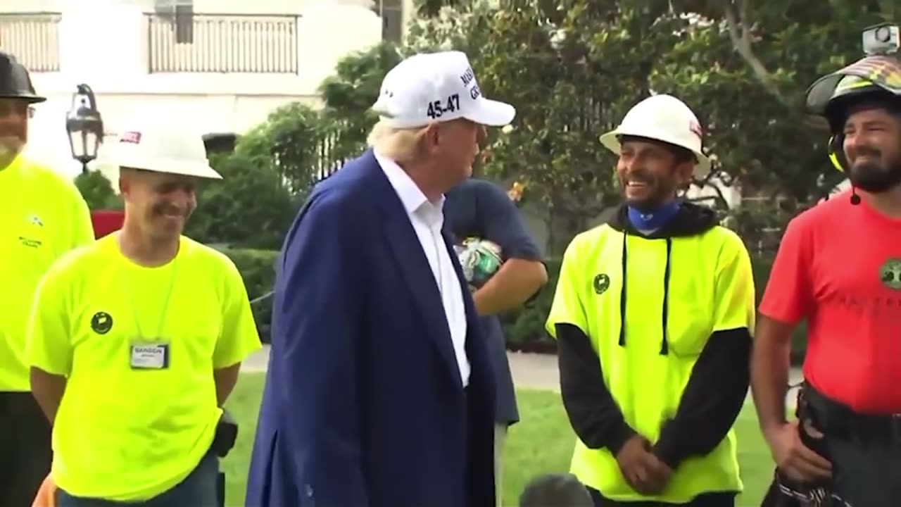 President Trump Unveils new flag pole installations