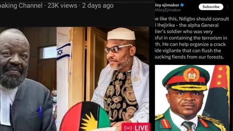 Aloy Ejimakor Reckon Azubuike Ihejirika, to lead an Igbo vigilante force against Fulani terrorist