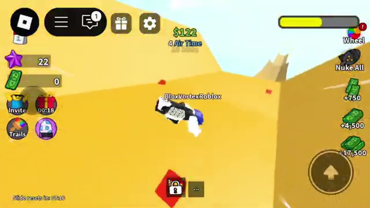 Sliding Down A Hill In Roblox!
