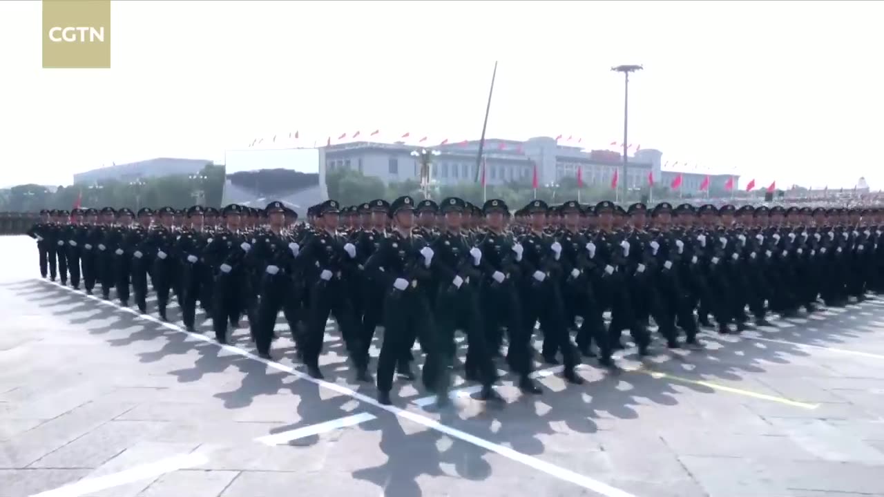 Full video_ March-past of China's V-Day parade