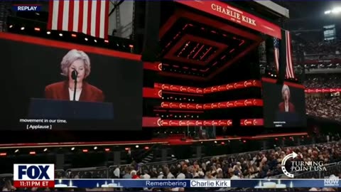 President Trump and Erika Kirk Address Thousands at Charlie Kirk Memorial Service #news