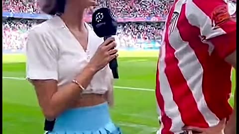 Football Star Uses Ball to Score a Save and a Kiss #Shorts #Viral