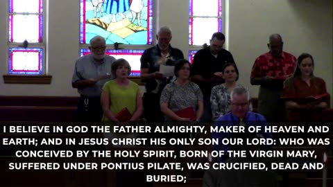 Sunday worship service