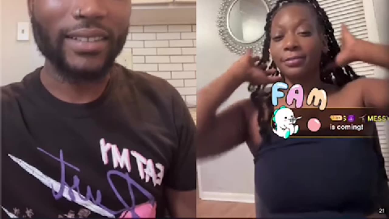 - CHARLIE ; LINES W| 21 BB & ASKS HER QUESTIONS ABOUT SUPA'S SHOW !
