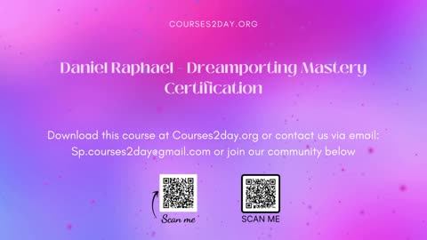 [GET] Daniel Raphael – Dreamporting Mastery Certification