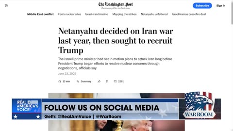“You Killed The Negotiation Team Because You Wanted To Stop The Negotiations” Steve Bannon On Reports Of Israel’s Iran Attack Being Planned Last Year
