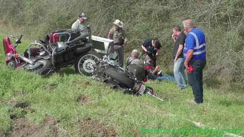 PICKUP AND 2 MOTORCYCLE MISHAP, LIFE FLIGHT SUMMONED, WEST TEMPE TEXAS, 03/14/25...