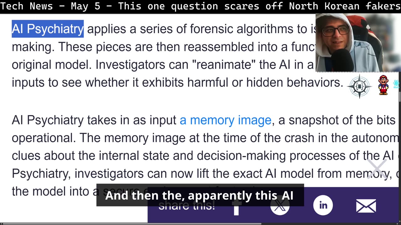 AI is getting psychiatric help not joking