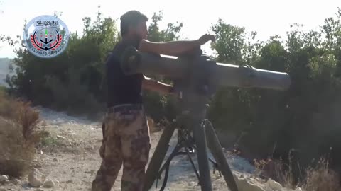 FSA rebels blow up a Russian helicopter with a TOW missile. Latakia, Syria. November 2015