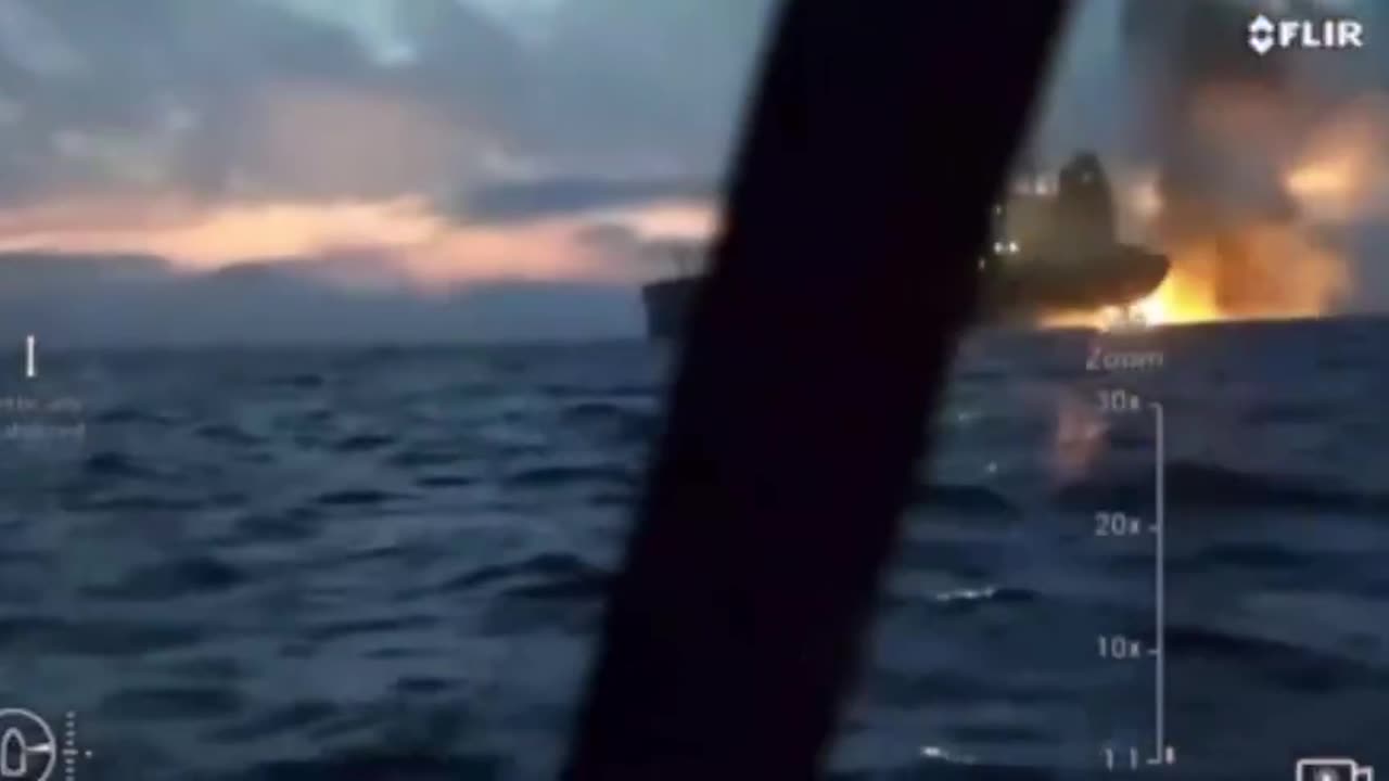 Ukraine releases videos of their naval drones striking 2 Russian shadow