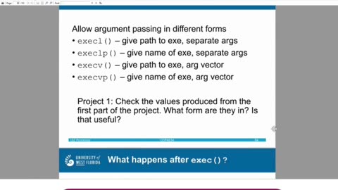 Student Work(Project)|COP4634 Background & Foreground Execution in Shell C+ +Work Video |UWF