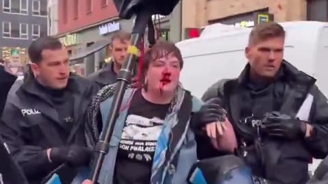 🇩🇪🇵🇸 German police beat and arrest a woman at a Palestine protest in Berlin.