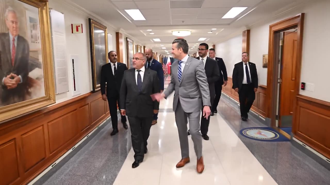 Pete Hegseth has the honor to host HRH Crown Prince Salman of Bahrain at the Pentagon