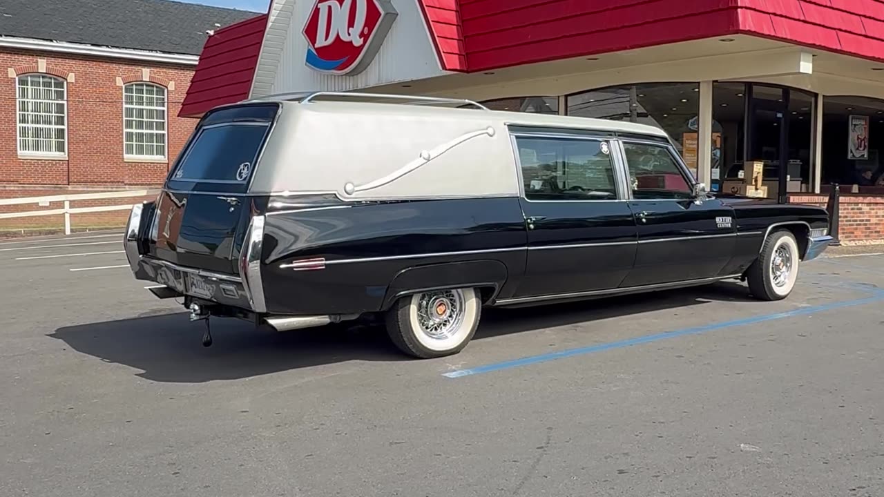 This hearse limo is absolutely nuts!